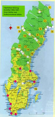 Figur. T�ckningskarta Comviq